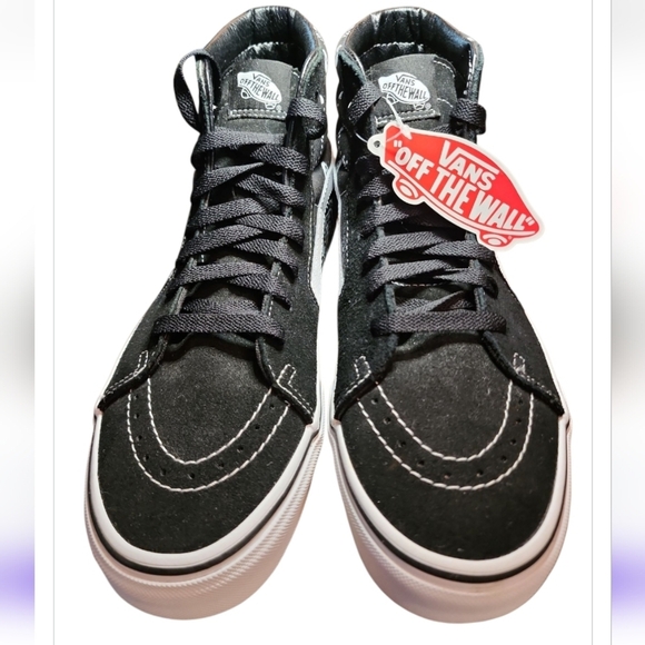 NWT VANS SK8-HI Bandana Black Suede Canvas Skate Shoes Men's Size 9.5 Women's 11 - Picture 6 of 14